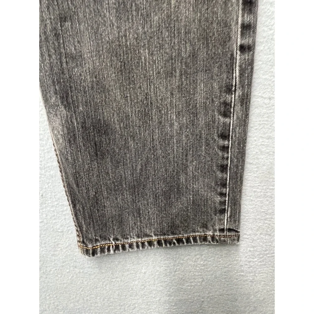 Levi's 501 W35 L34 (32x28) MEN Black Faded Denim Jeans Button Fly Y2K